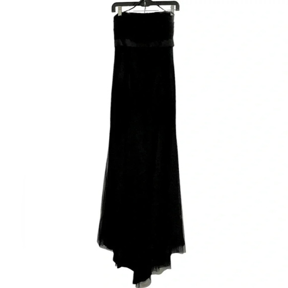Vera Wang Maids Black Strapless Full Length Tulle Gown - Picture 5 of 5